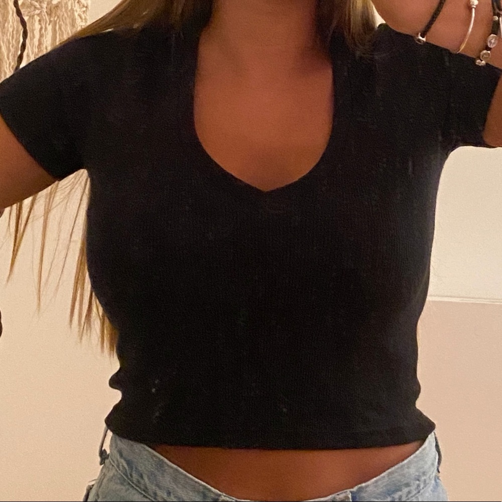 Brandy Melville Crop V-Neck
